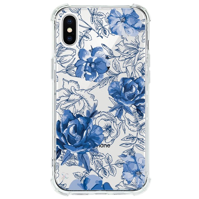 Case Celular Flores Azules - iPhone