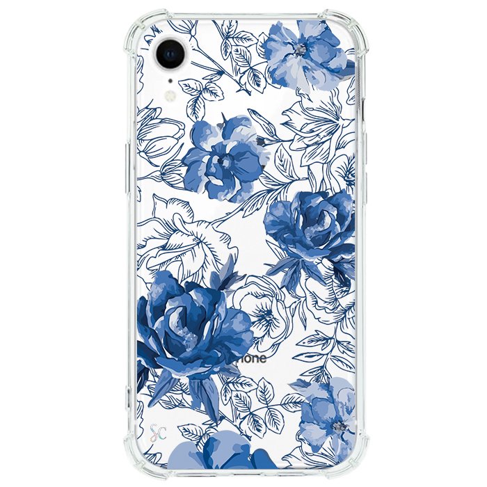 Case Celular Flores Azules - iPhone