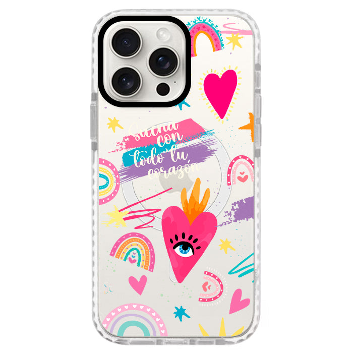 Case Celular Corazones 3 - iPhone