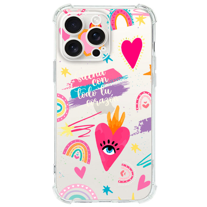 Case Celular Corazones 3 - iPhone