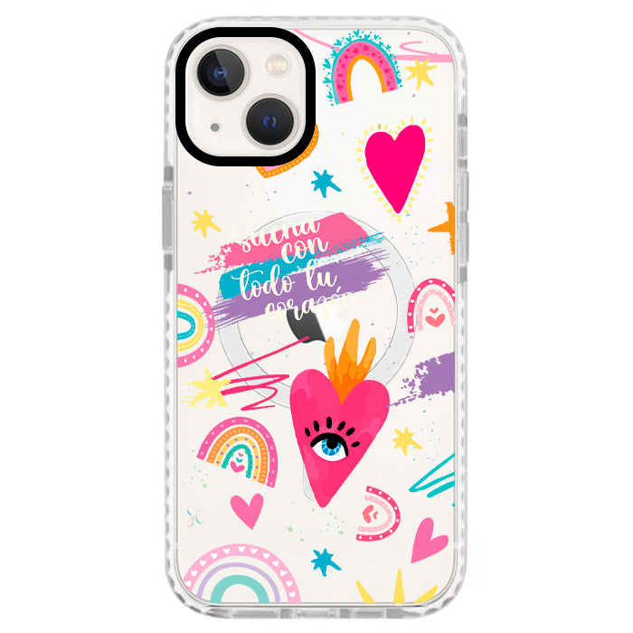 Case Celular Corazones 3 - iPhone