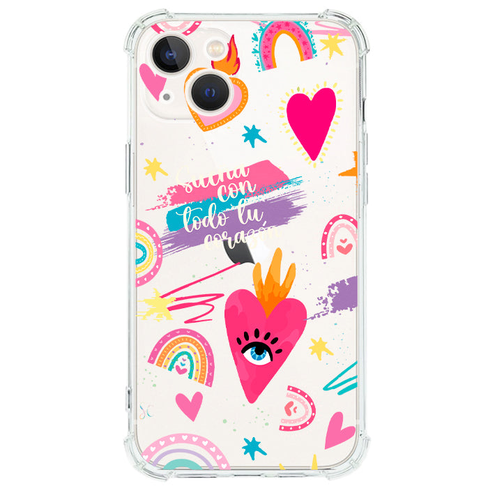Case Celular Corazones 3 - iPhone