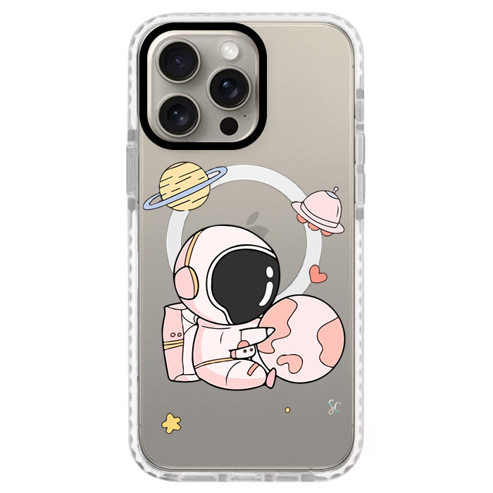 Case Celular Astronauta Rosa - iPhone