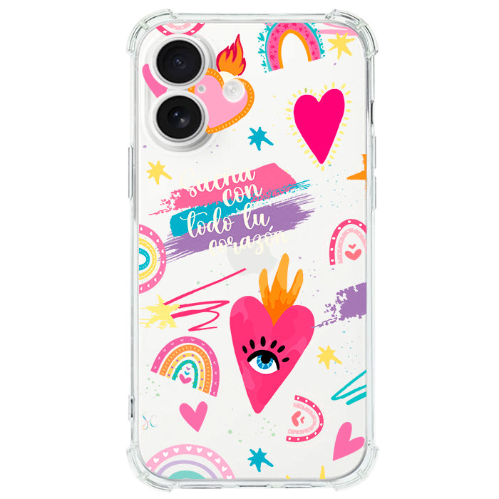 Case Celular Corazones 3 - iPhone