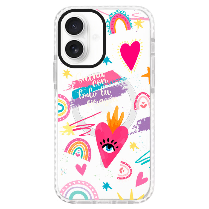 Case Celular Corazones 3 - iPhone