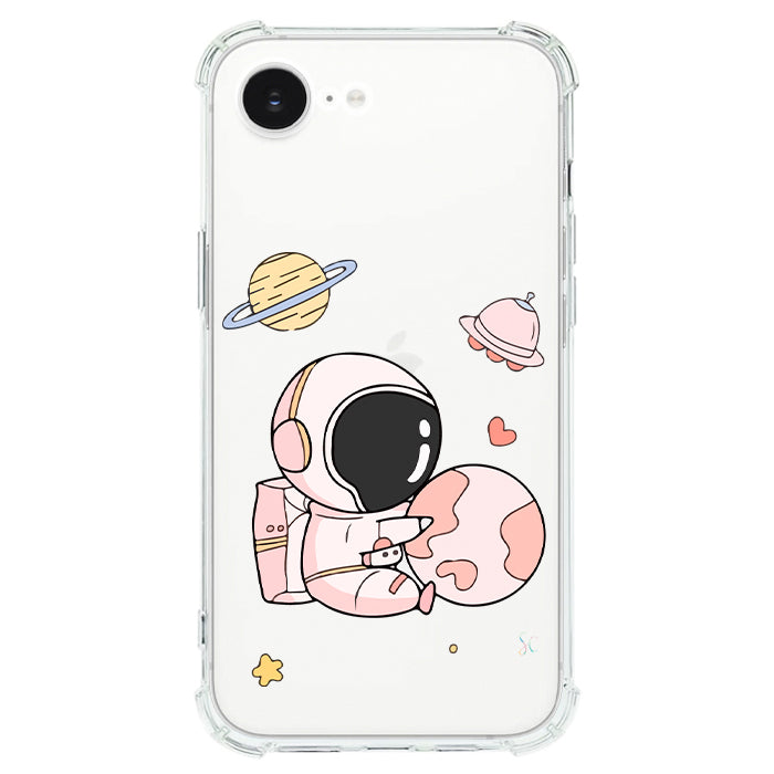 Case Celular Astronauta Rosa - iPhone