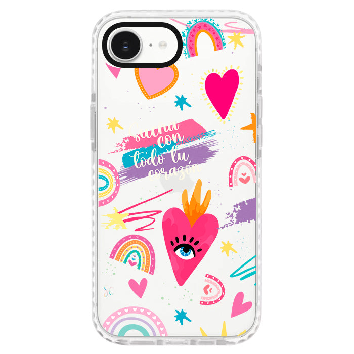 Case Celular Corazones 3 - iPhone