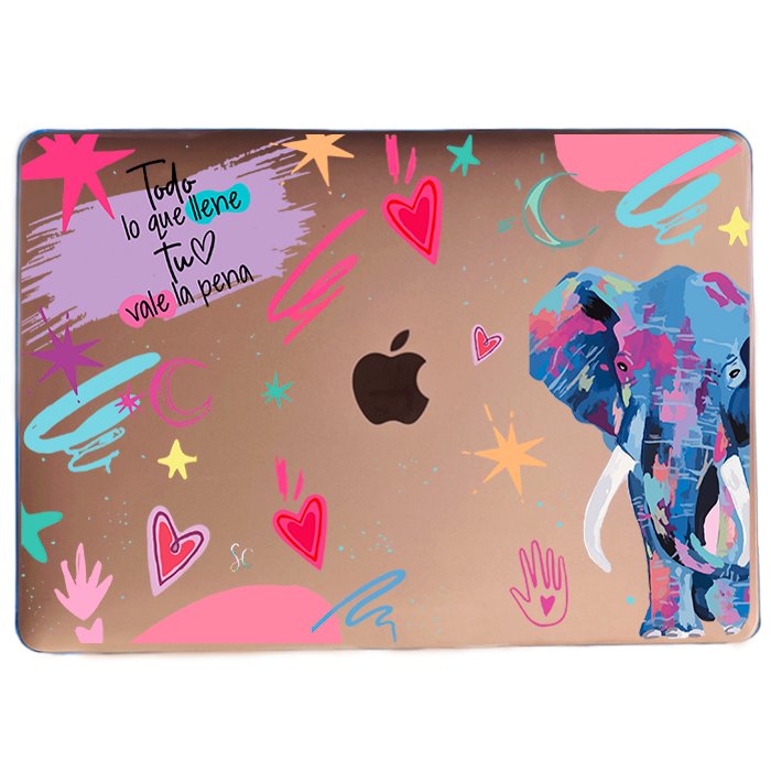 Case Macbook Transparente Elefante