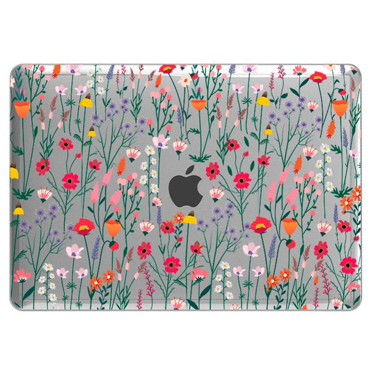 Case Macbook Transparente Flores 2