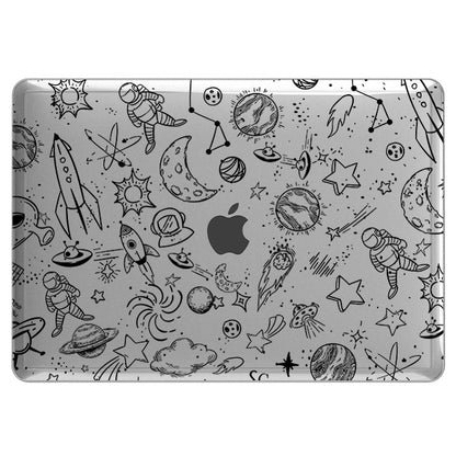 Case Macbook Transparente Galaxia Negro