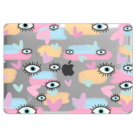 Case Macbook Transparente Heart Eyes