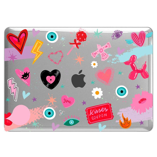 Case Macbook Transparente Kisses
