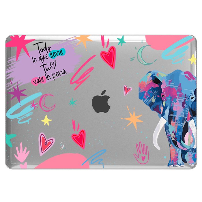 Case Macbook Transparente Elefante