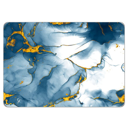 Case Macbook Transparente Marmol Azul