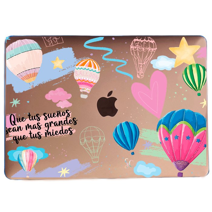 Case Macbook Transparente Globos