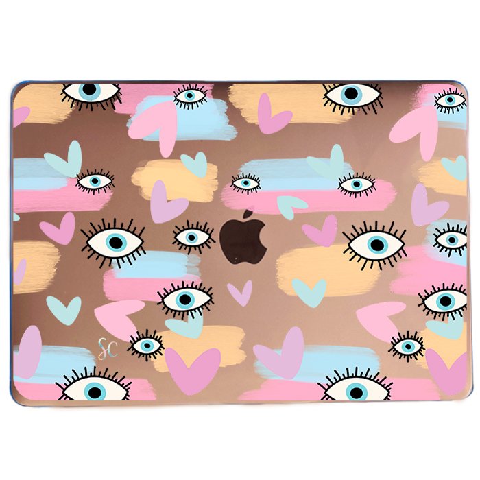 Case Macbook Transparente Heart Eyes