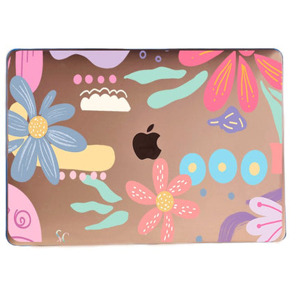 Case Macbook Transparente Margaritas Colores