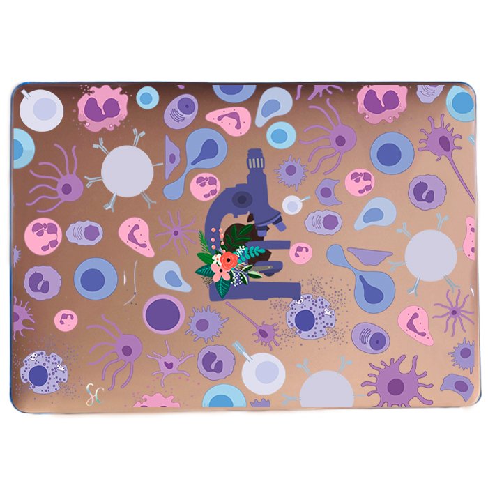 Case Macbook Transparente Microbiologia