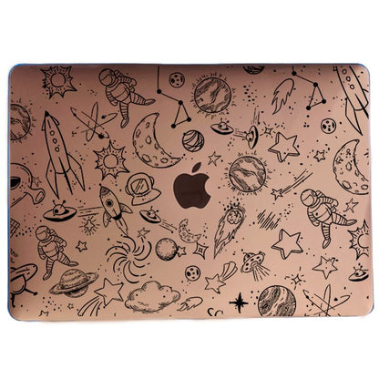 Case Macbook Transparente Galaxia Negro