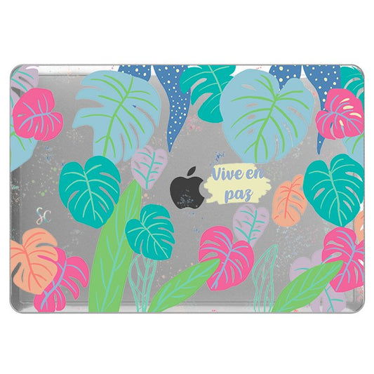 Case Macbook Transparente Vive En Paz