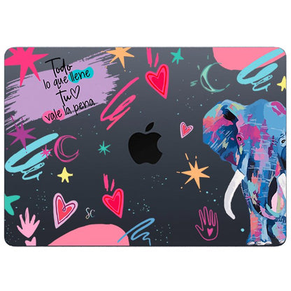 Case Macbook Transparente Elefante
