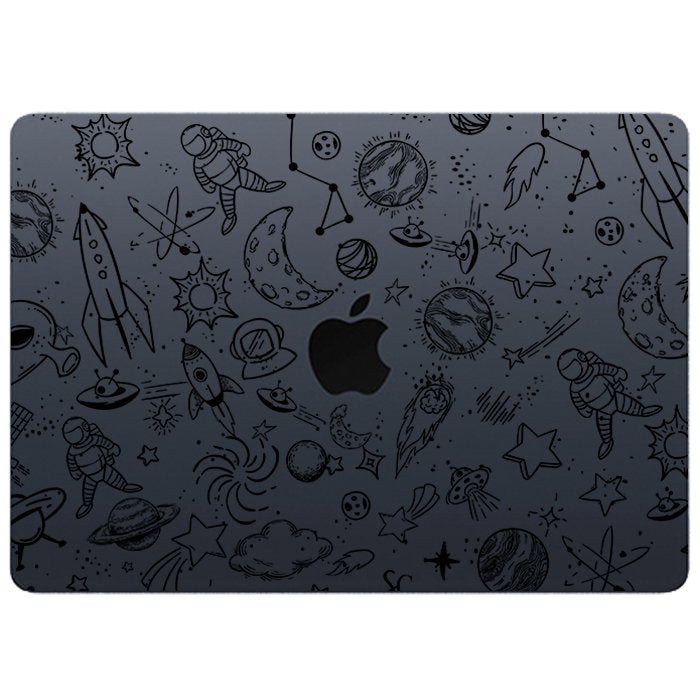 Case Macbook Transparente Galaxia Negro