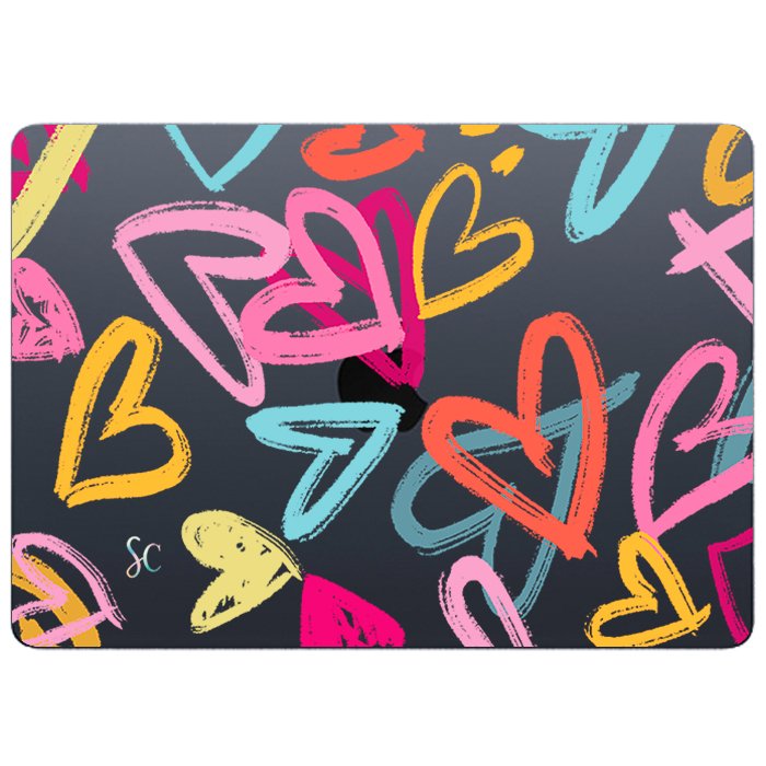 Case Macbook Transparente Heart