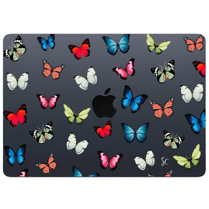 Case Macbook Transparente Mariposas 2