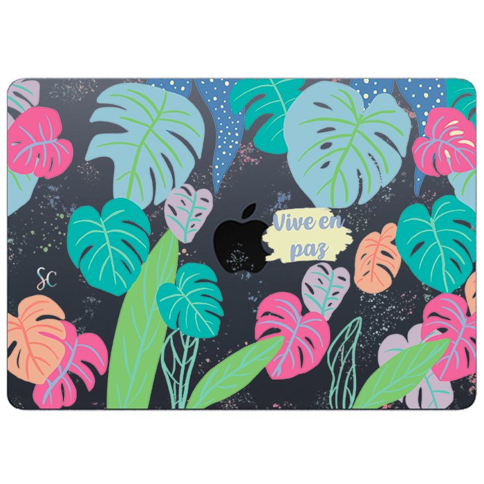 Case Macbook Transparente Vive En Paz