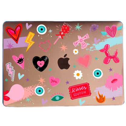Case Macbook Transparente Kisses