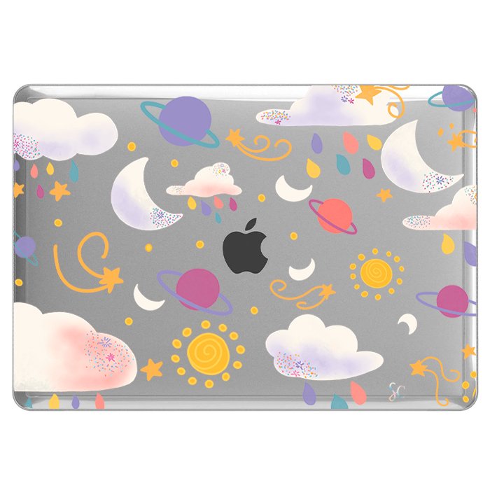 Case Macbook Transparente Nubes