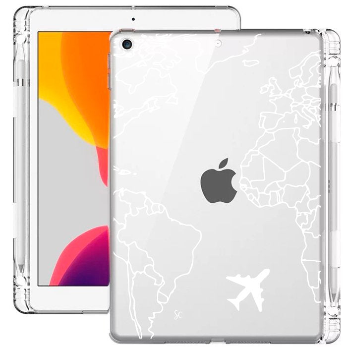 E. Case iPad Mapa Mundi Blanco