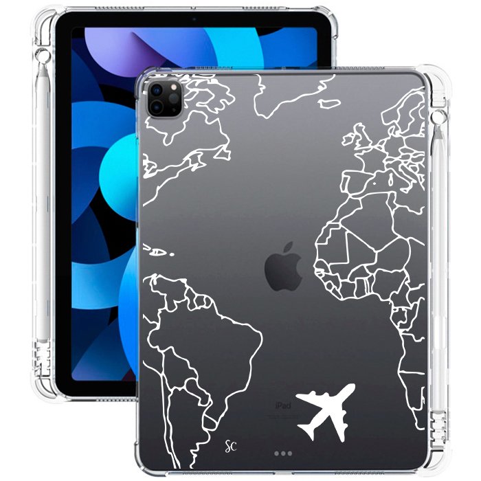 E. Case iPad Mapa Mundi Blanco