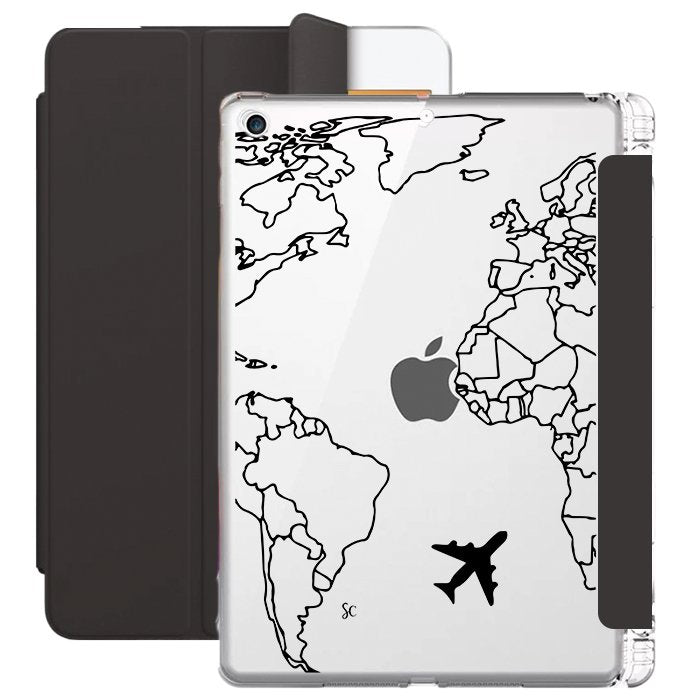 E. Case iPad Mapa Mundi Negro