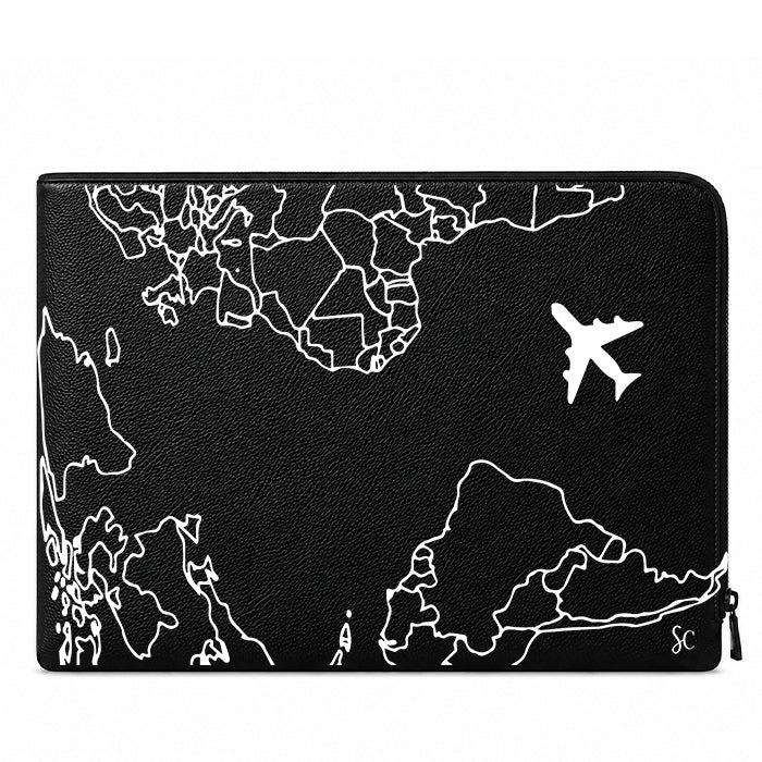 Funda Computador Mapa Mundi Blanco