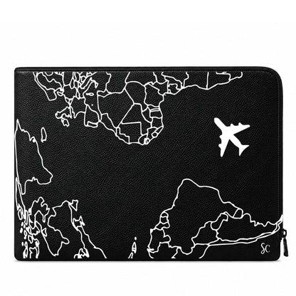 Funda Computador Mapa Mundi Blanco