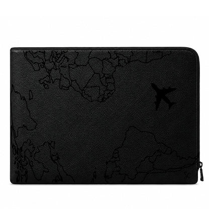 Funda Computador Mapa Mundi Negro