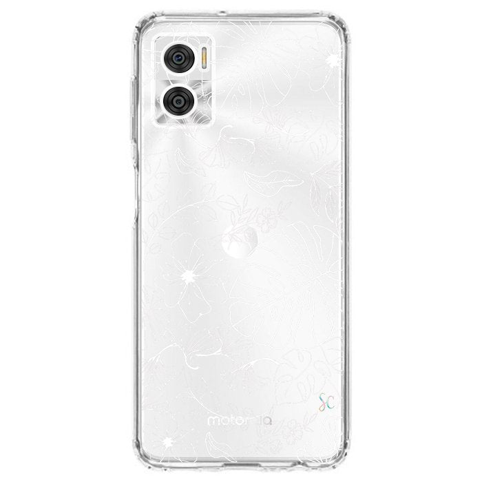 E. Case flores blancas - Motorola