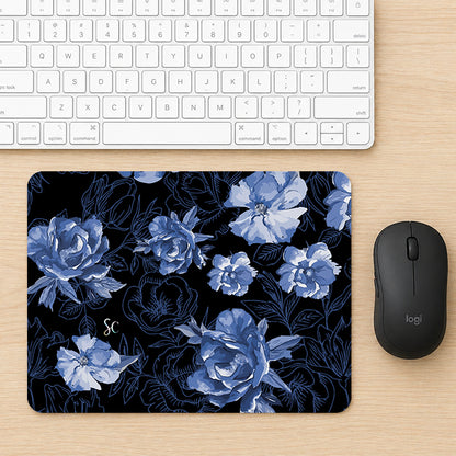 Mouse Pad Flores Azules