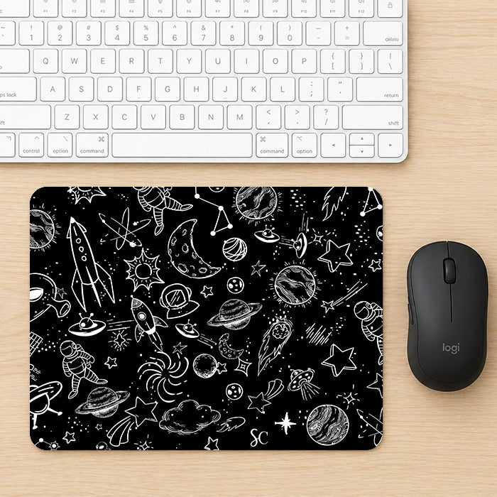 Mouse Pad Galaxia Blanco