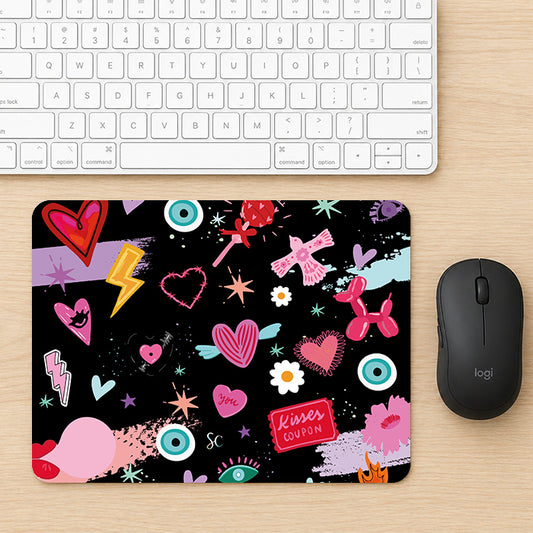 Mouse Pad Heart Kisses