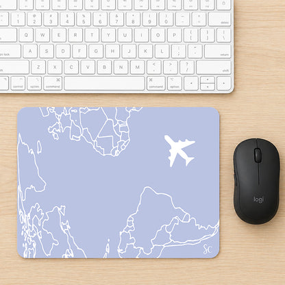 Mouse Pad Mapa Mundi Blanco