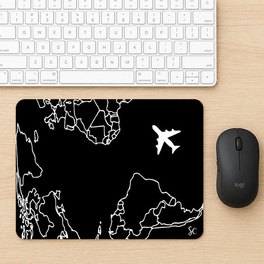 Mouse Pad Mapa Mundi Blanco