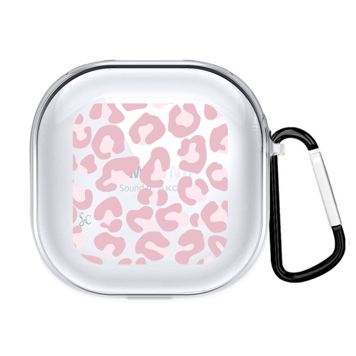 Case Audífonos Transparente Print Rosado