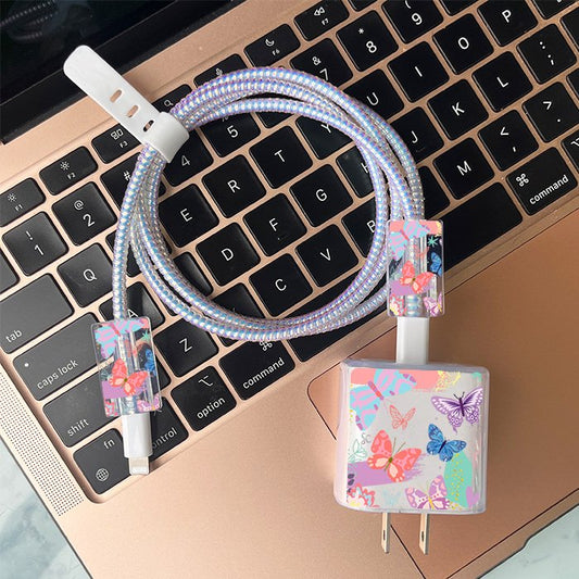 A. Case Mariposas Colores  Cargador 20w