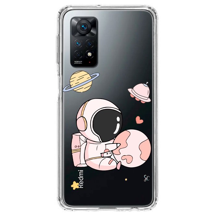 Case Celular Astronauta Rosa - Xiaomi