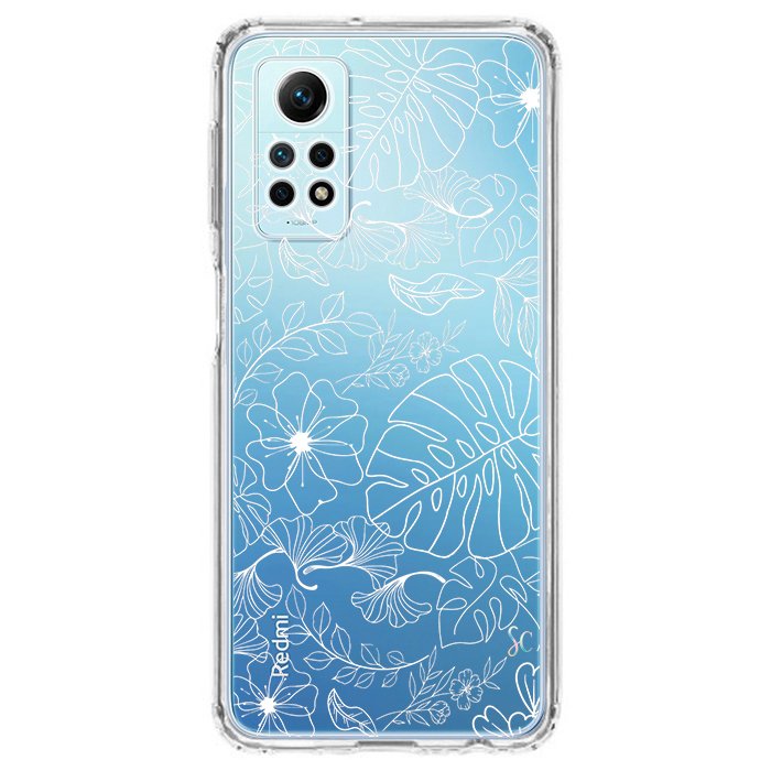 E. Case flores blancas - Xiaomi