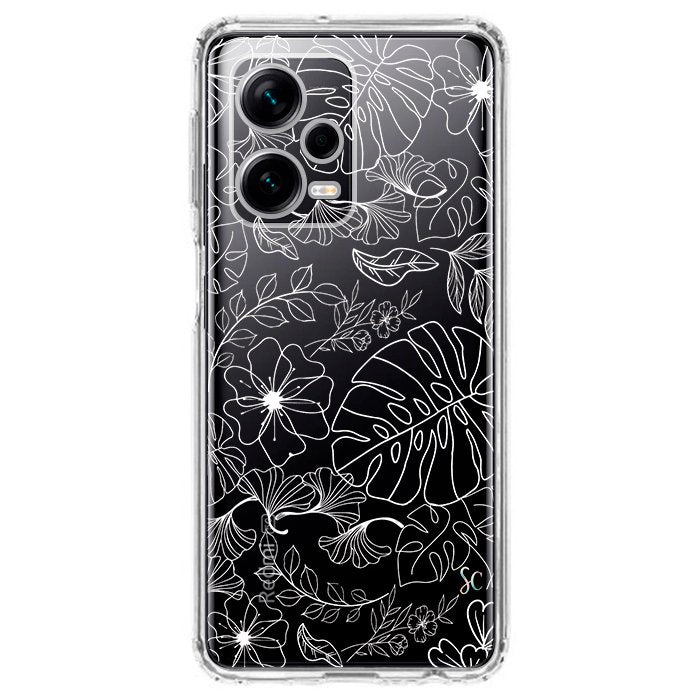 E. Case flores blancas - Xiaomi