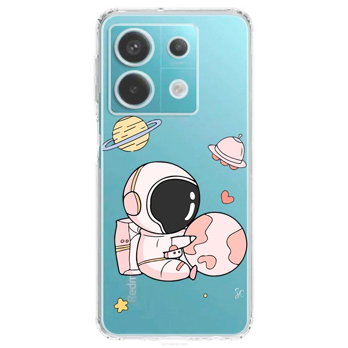 Case Celular Astronauta Rosa - Xiaomi