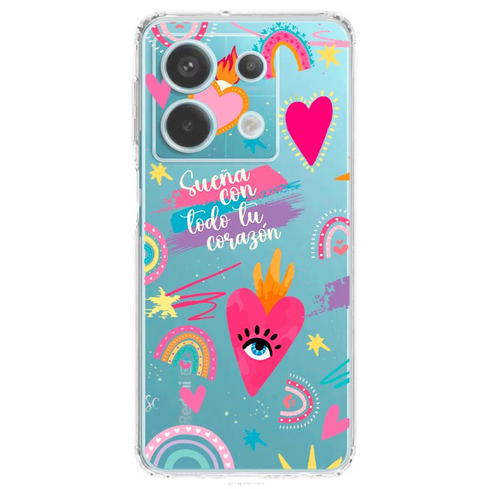 Case Celular Corazones 3 - Xiaomi